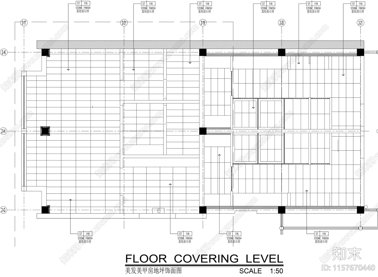 美容院设计图cad施工图下载【ID:1157670440】