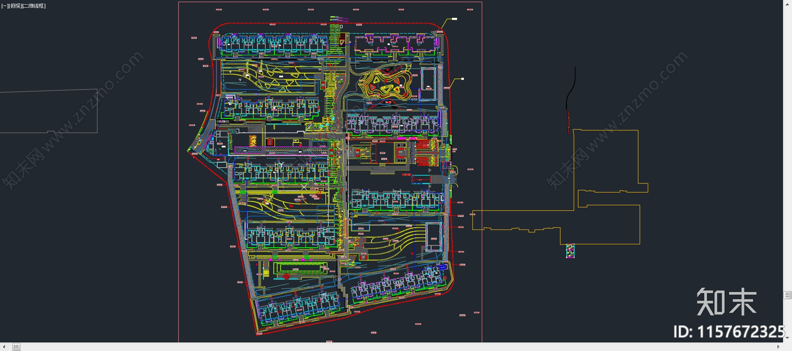 南京仁恒公园世cad施工图下载【ID:1157672325】