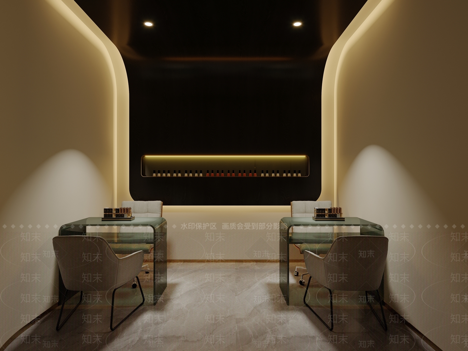 现代美甲店包房3D模型下载【ID:1157675107】