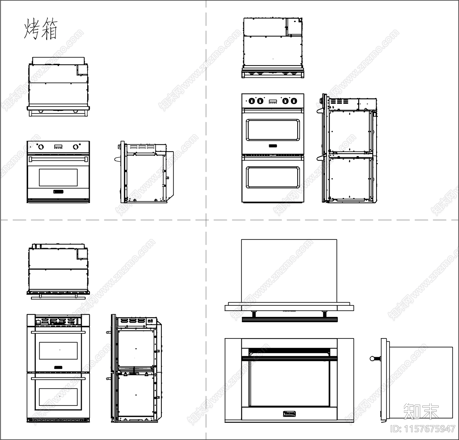 烤箱图库cad施工图下载【ID:1157675947】