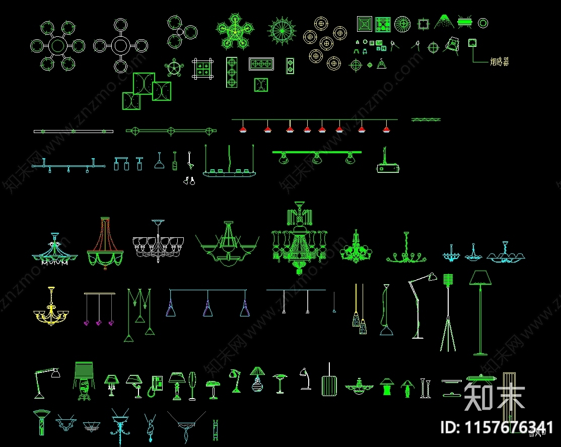 灯具施工图下载【ID:1157676341】