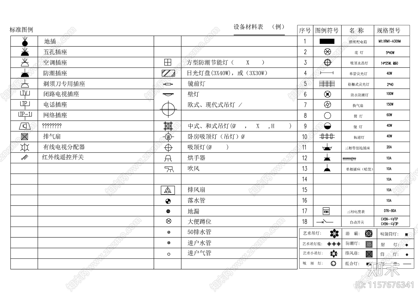 灯具施工图下载【ID:1157676341】