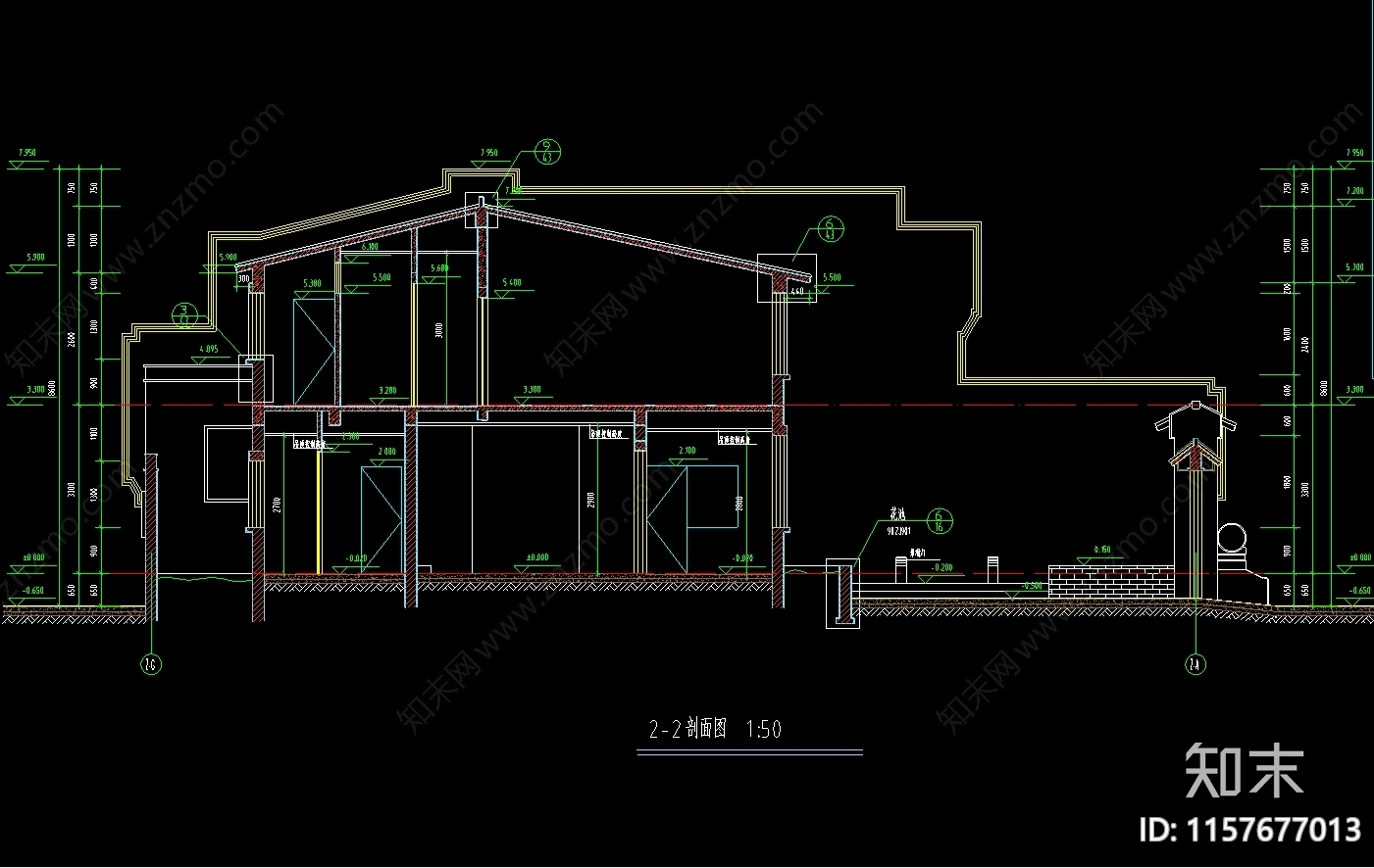四合院建筑设计图cad施工图下载【ID:1157677013】