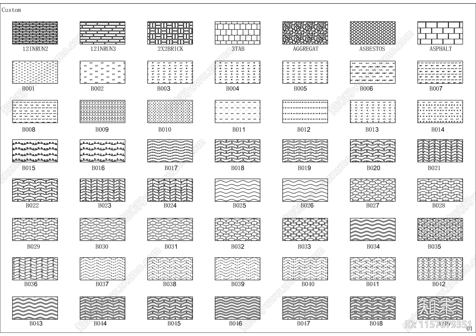 制图标准填充图案图库大全cad施工图下载【ID:1157679351】