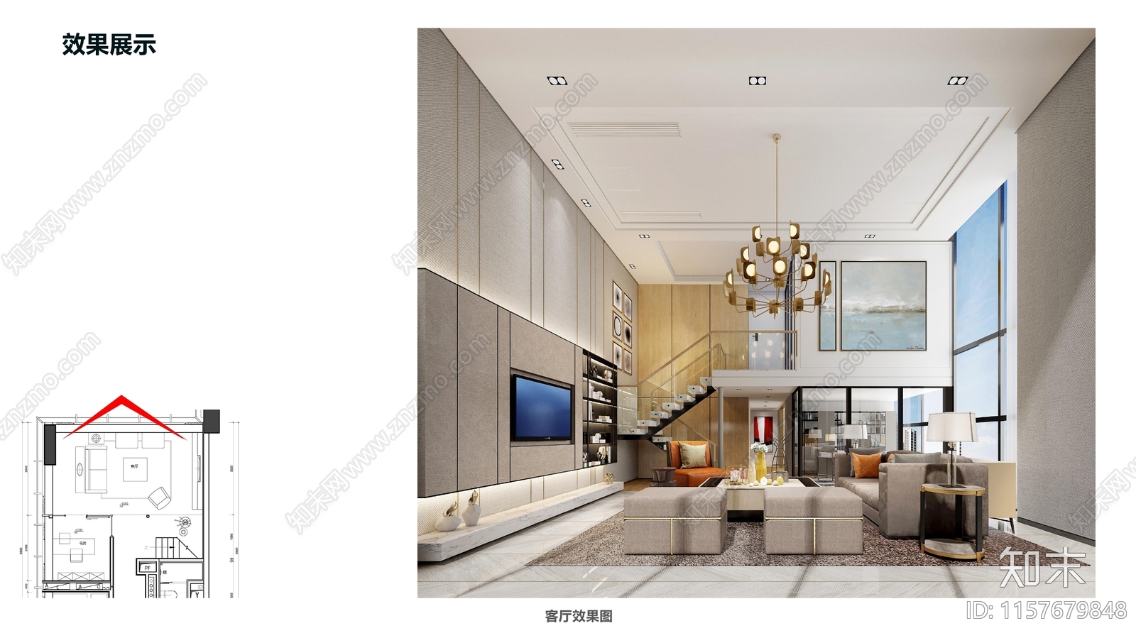 精装修公寓样板房6套设计方案cad施工图下载【ID:1157679848】
