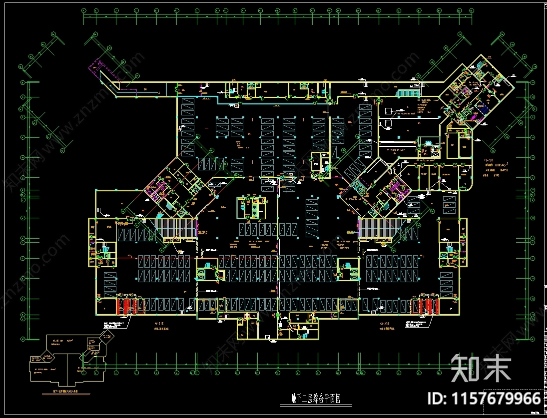 大型医院平面设计布置图cad施工图下载【ID:1157679966】