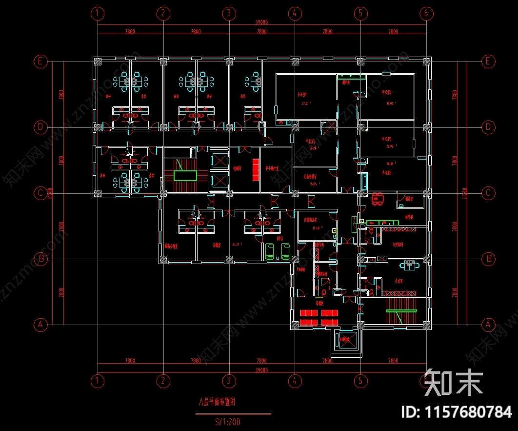 仁济妇幼医院综合楼装修图纸cad施工图下载【ID:1157680784】