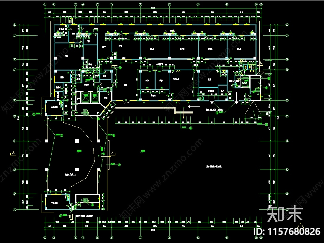 十三层某医院建筑图纸cad施工图下载【ID:1157680826】