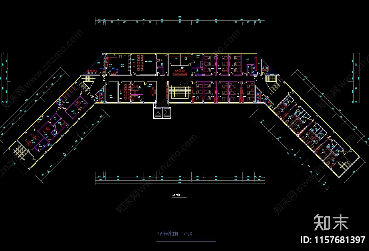 医院建筑平面图及内部装修效果图cad施工图下载【ID:1157681397】