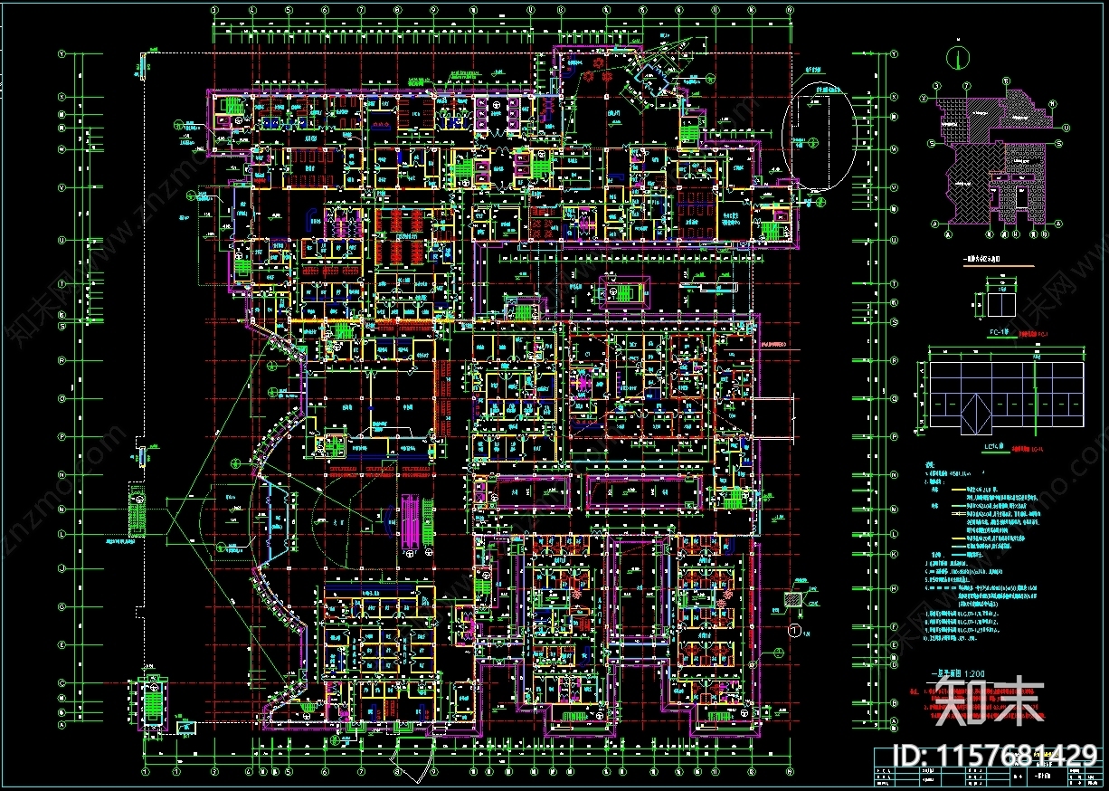 市中西医结合医院建施图cad施工图下载【ID:1157681429】