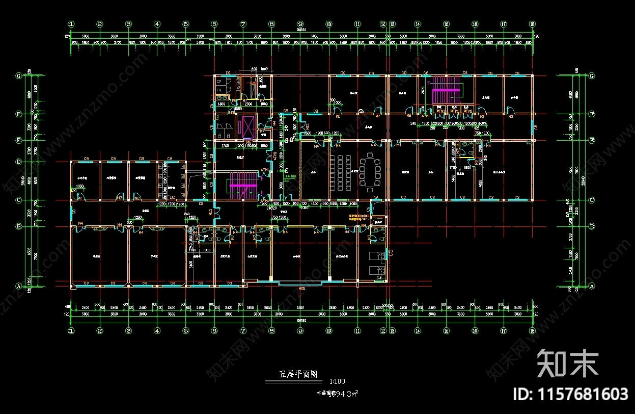 5层5629cad施工图下载【ID:1157681603】