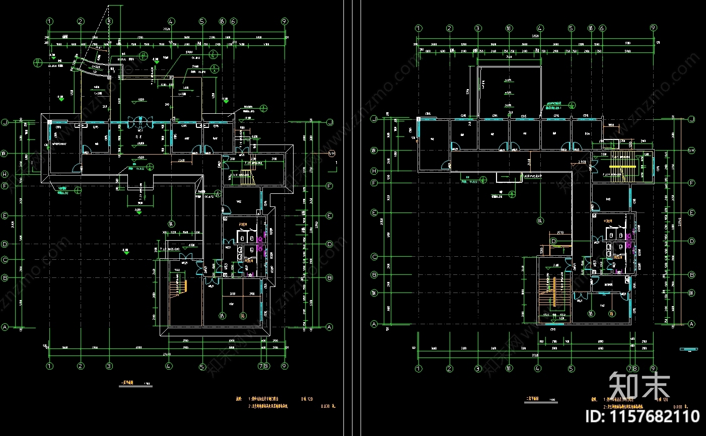 两层卫生院设计方案图cad施工图下载【ID:1157682110】