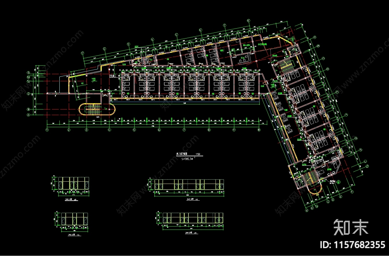 医院心理综合楼建筑图纸cad施工图下载【ID:1157682355】