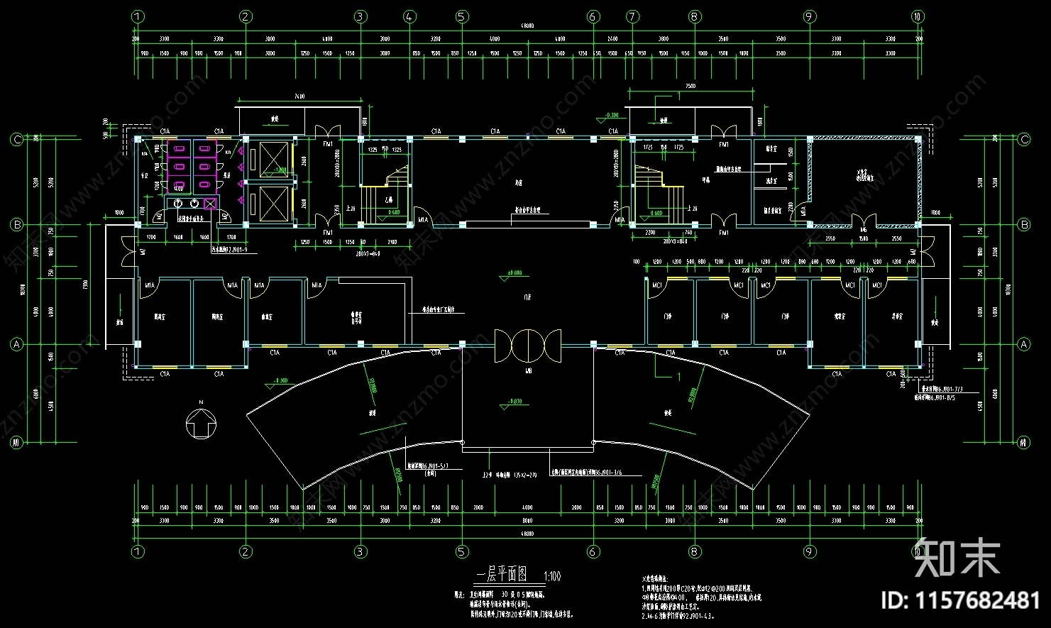 3400m²医院综合楼建筑图cad施工图下载【ID:1157682481】