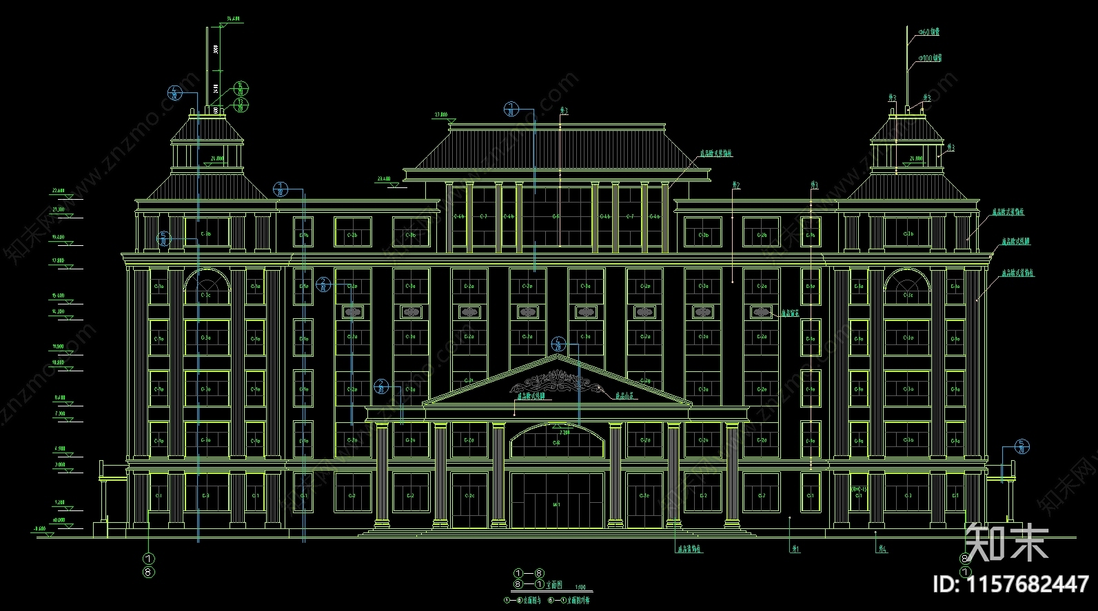 6层欧式医院综合楼建施图cad施工图下载【ID:1157682447】