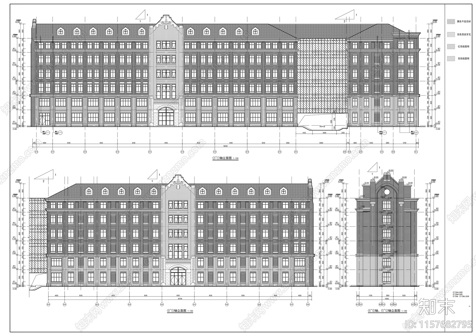 酒店公寓建筑图cad施工图下载【ID:1157682795】