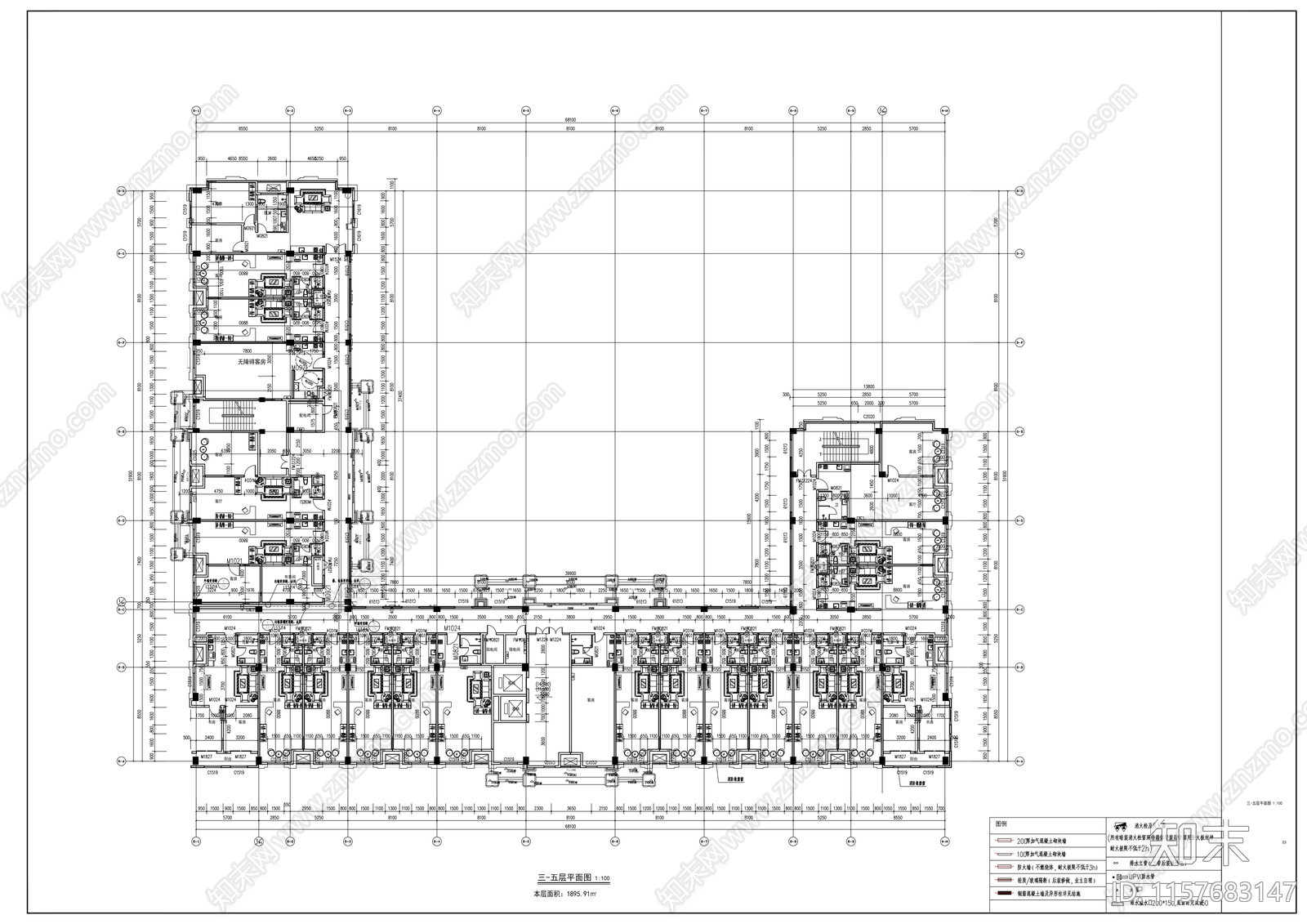 欧式酒店建筑施图cad施工图下载【ID:1157683147】