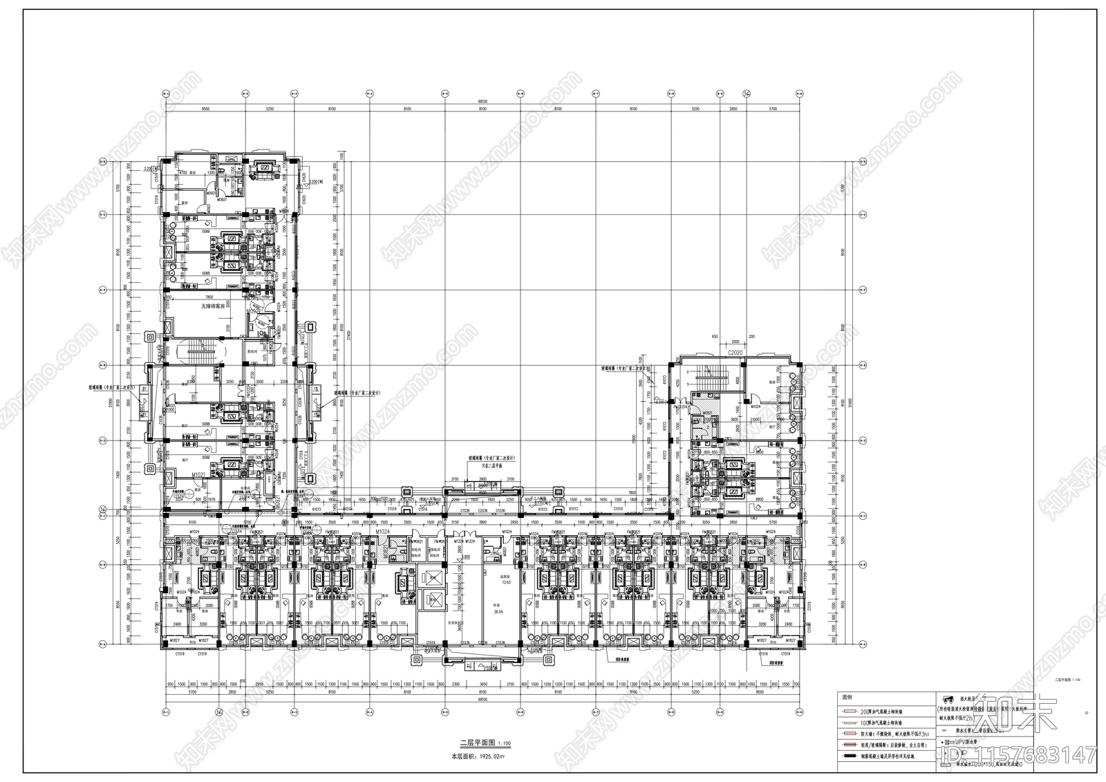 欧式酒店建筑施图cad施工图下载【ID:1157683147】