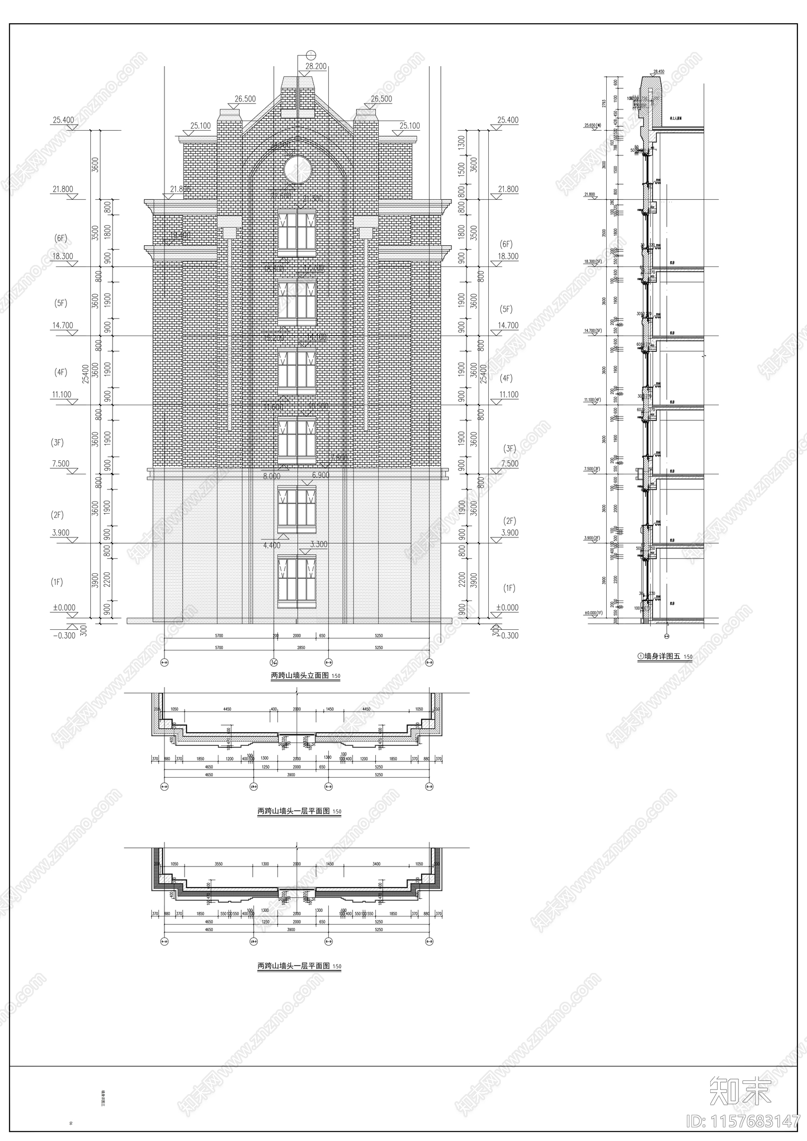 欧式酒店建筑施图cad施工图下载【ID:1157683147】