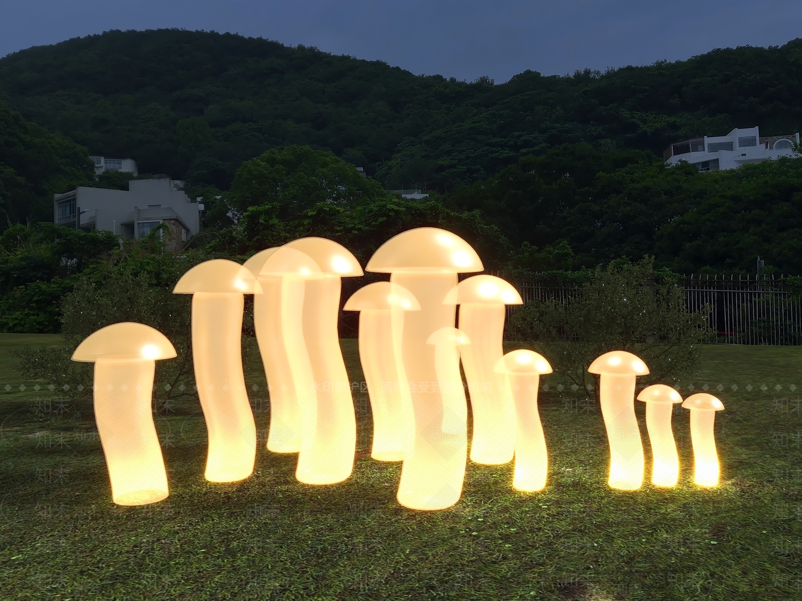 现代创意蘑菇灯SU模型下载【ID:1157683364】