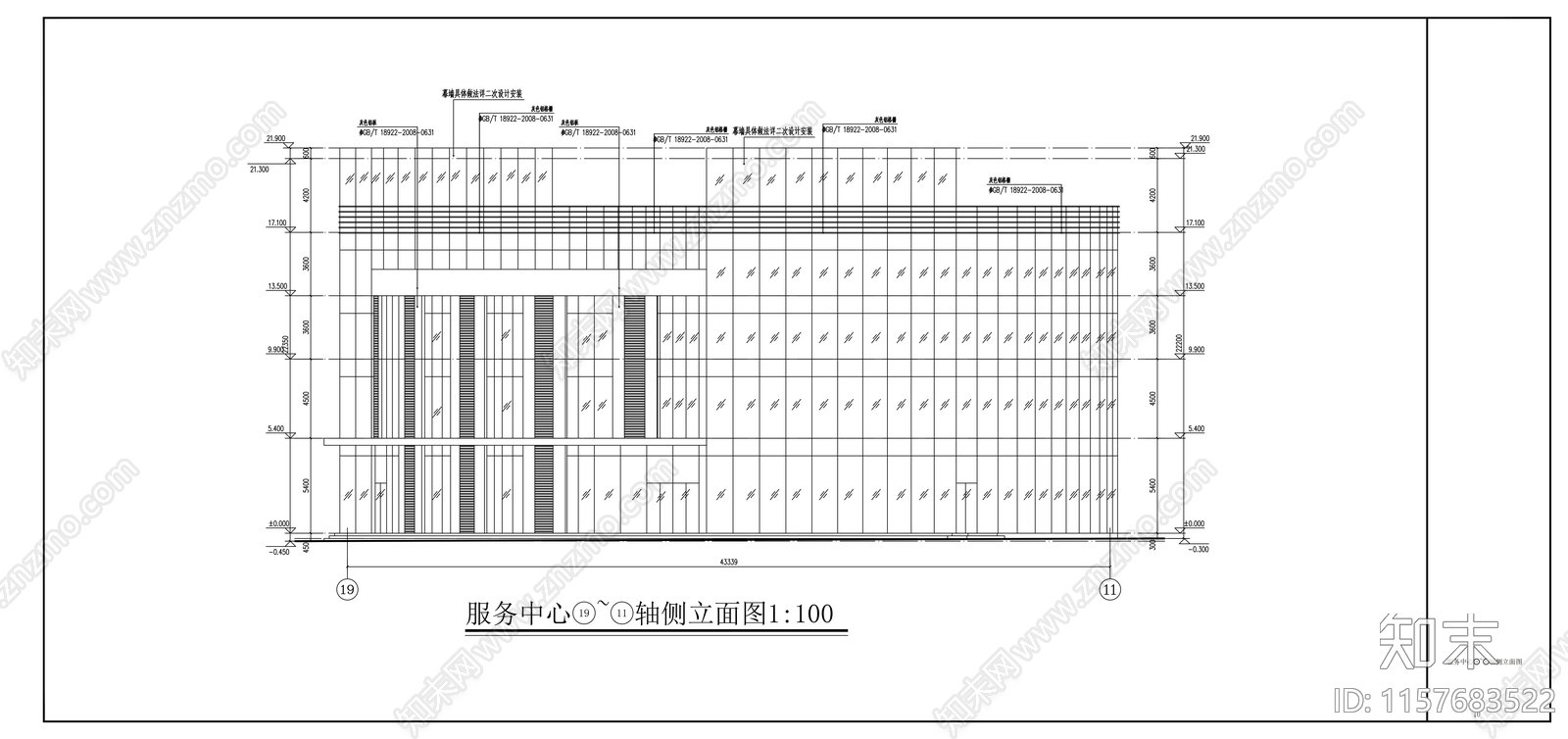 商旅互联综合体建筑cad施工图下载【ID:1157683522】