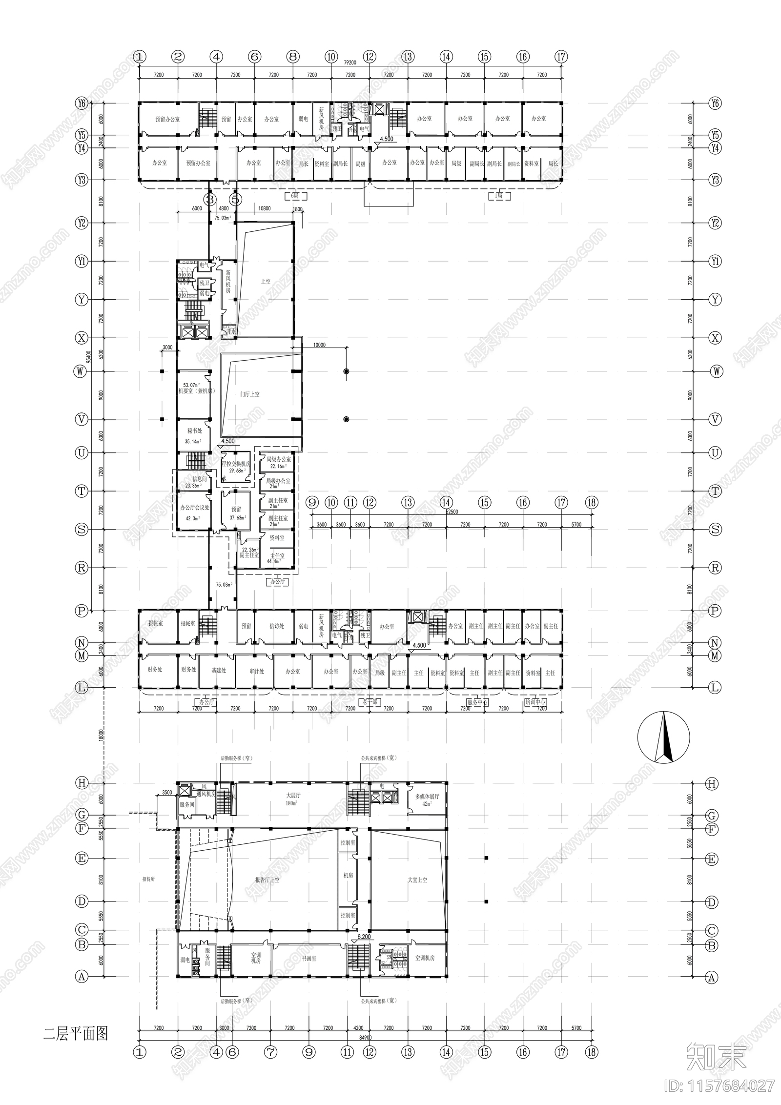 五层欧式风格行政办公楼建筑方案图cad施工图下载【ID:1157684027】