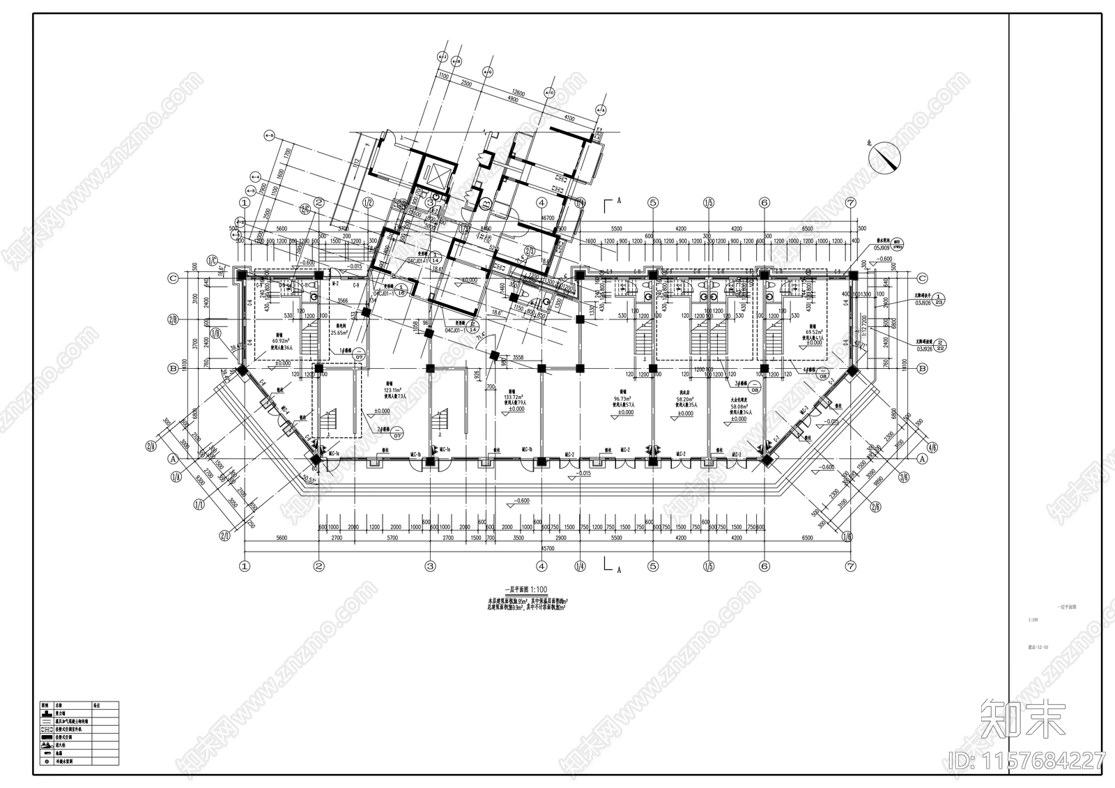 沿街商业建筑图纸cad施工图下载【ID:1157684227】