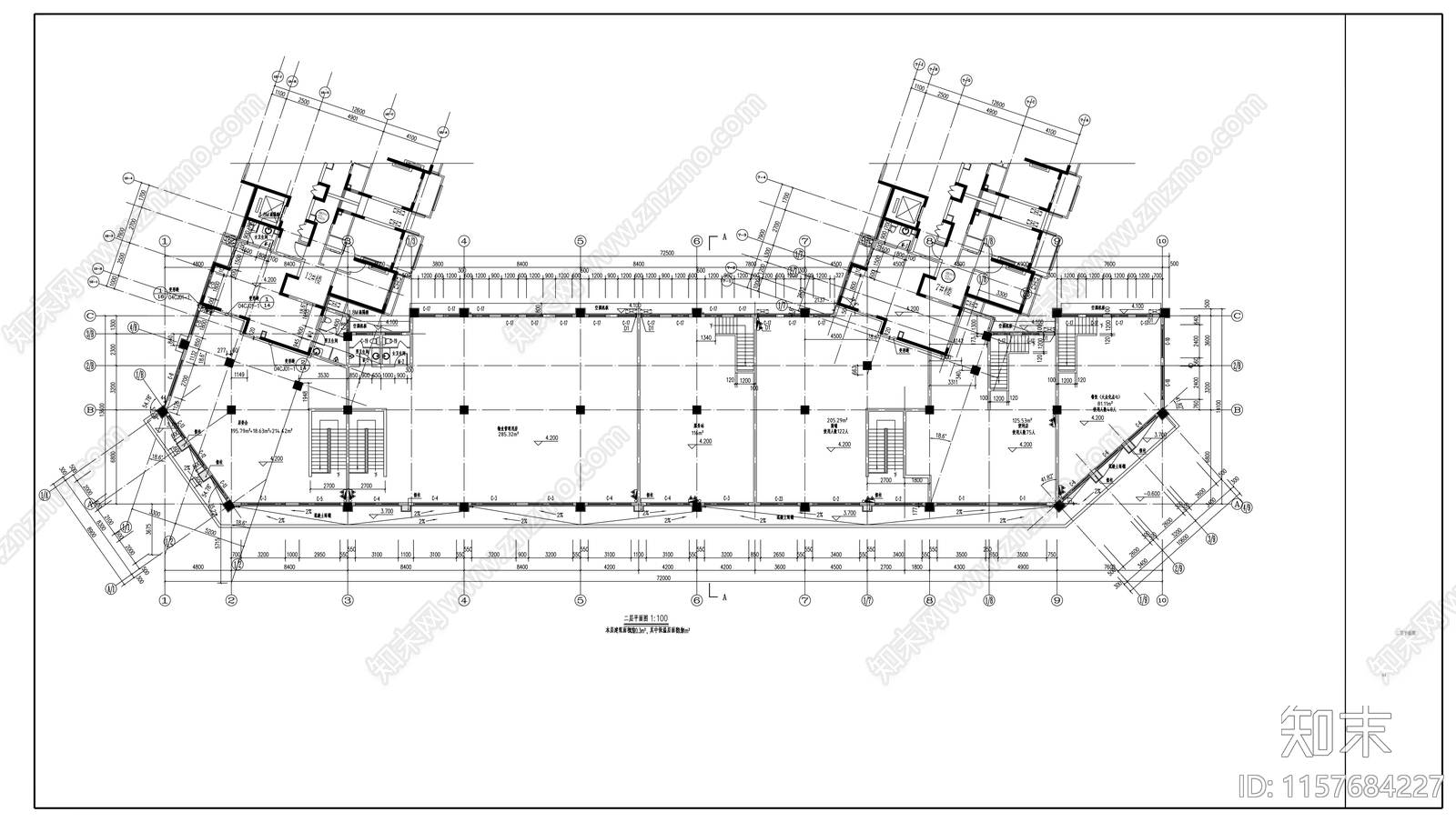 沿街商业建筑图纸cad施工图下载【ID:1157684227】