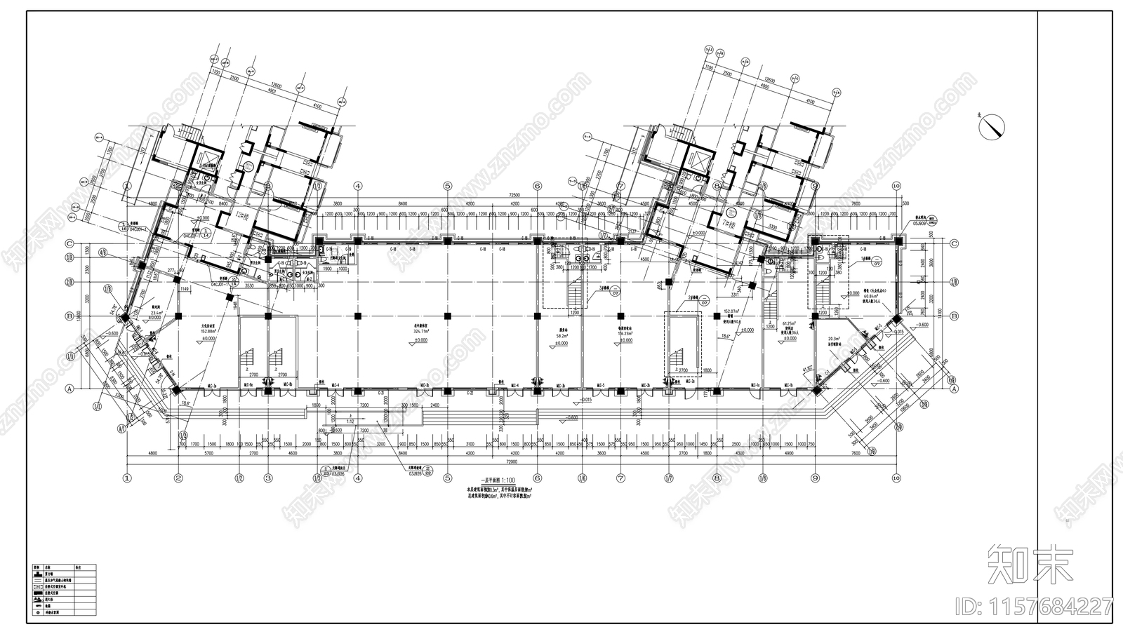 沿街商业建筑图纸cad施工图下载【ID:1157684227】