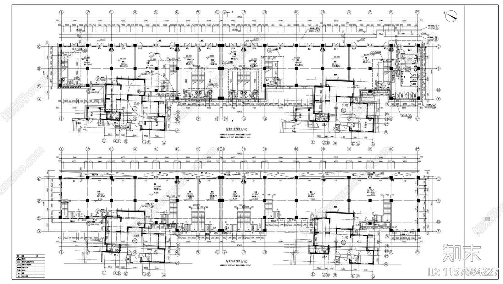 沿街商业建筑图纸cad施工图下载【ID:1157684227】