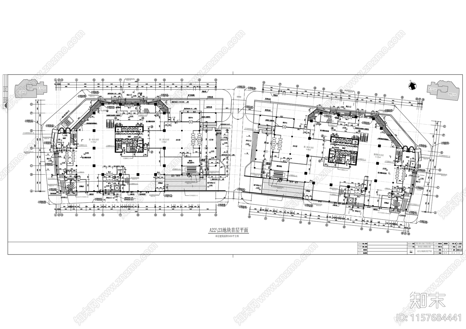 意大利国际大厦建筑cad施工图下载【ID:1157684441】