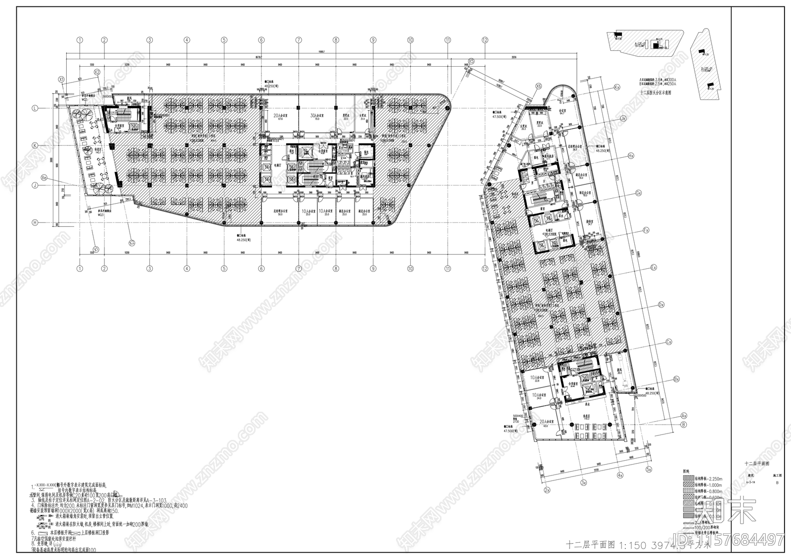 银联建筑cad施工图下载【ID:1157684497】