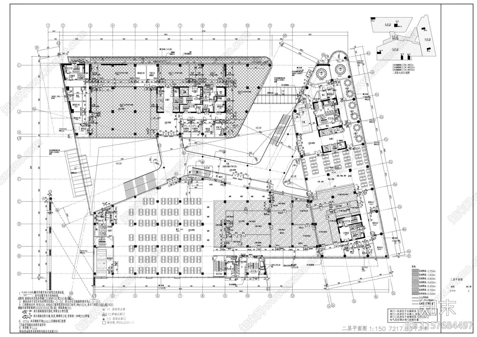 银联建筑cad施工图下载【ID:1157684497】