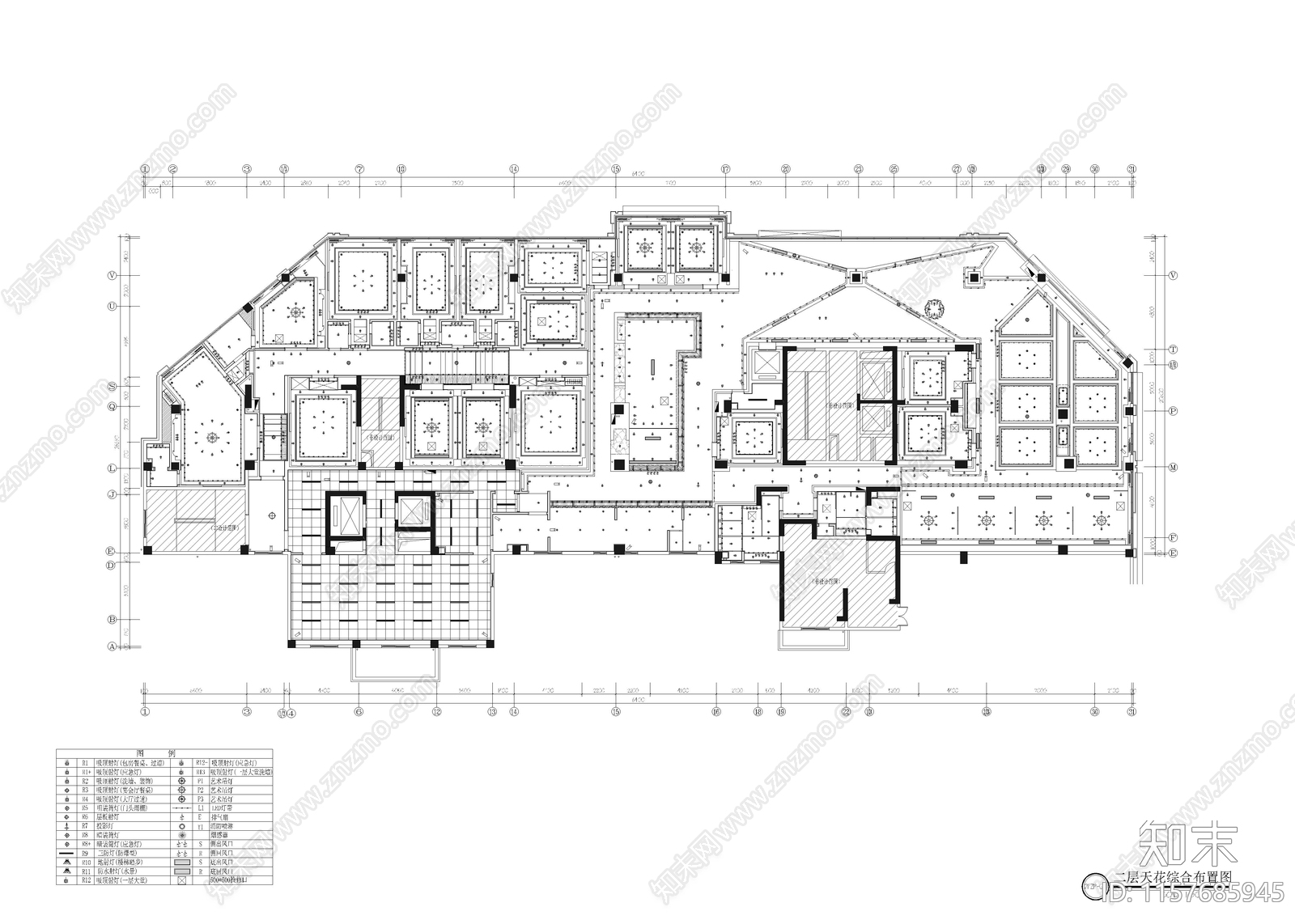 1470㎡餐厅cad施工图下载【ID:1157685945】