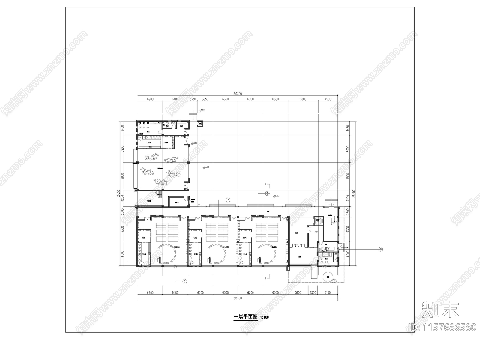 文化新村幼儿园cad施工图下载【ID:1157686580】