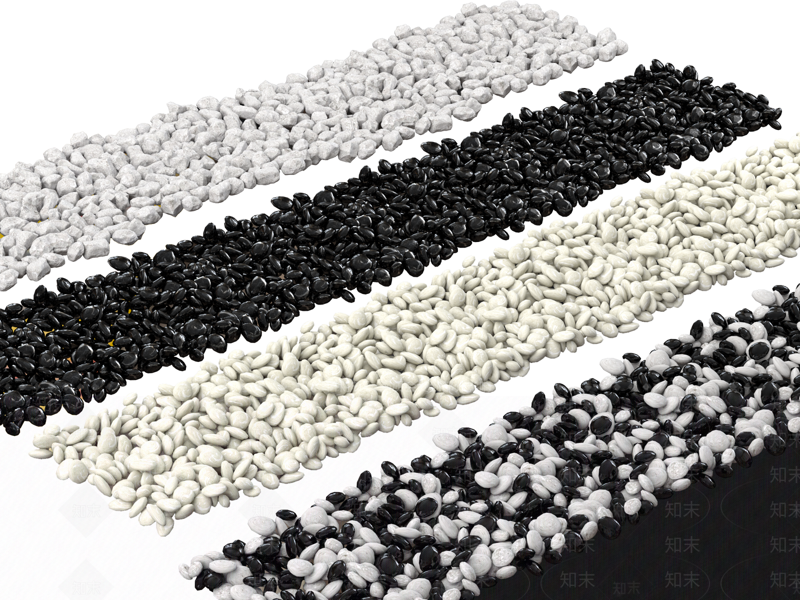 现代鹅卵石3D模型下载【ID:1157688375】