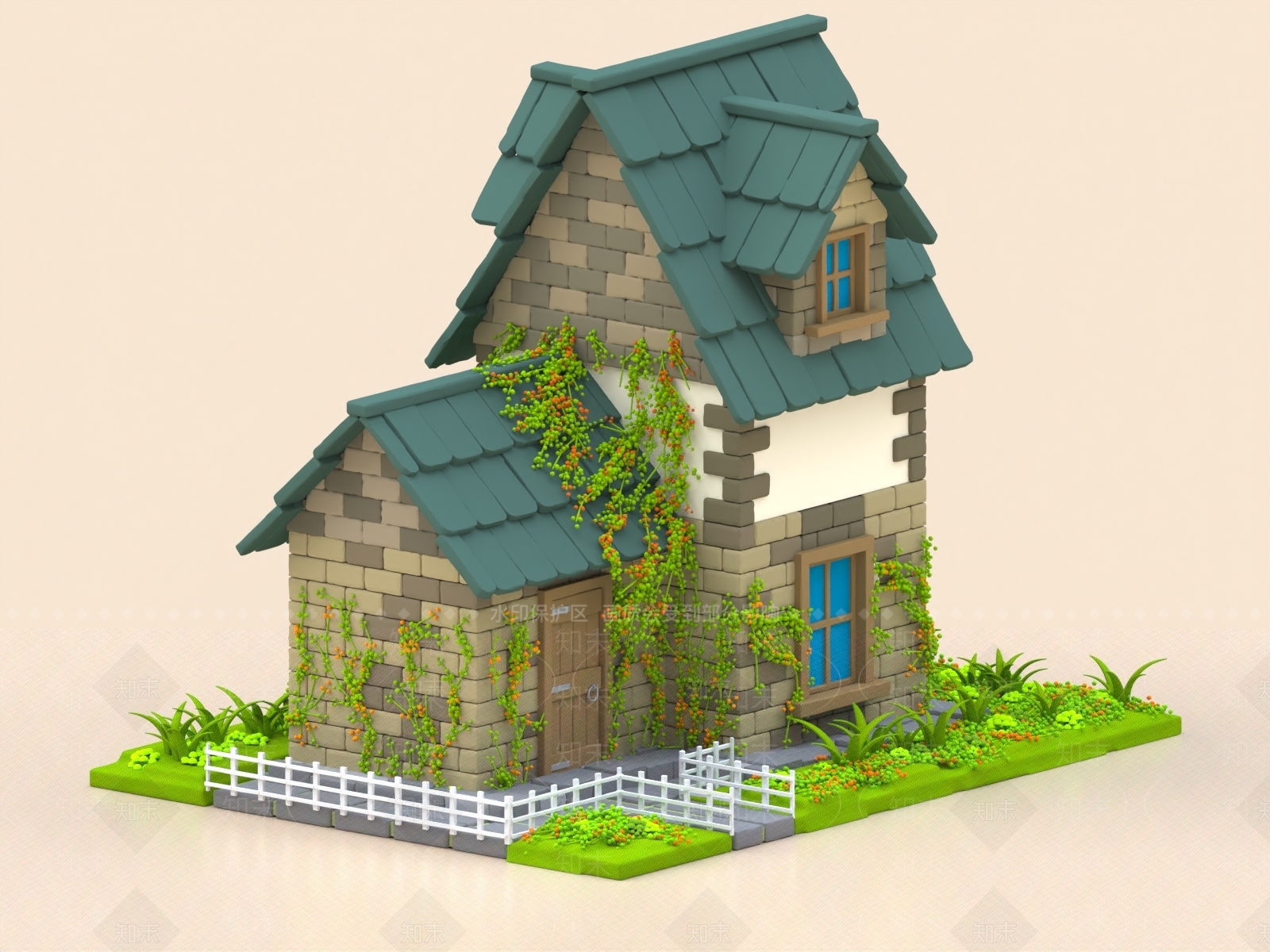 现代卡通建筑3D模型下载【ID:1157691802】