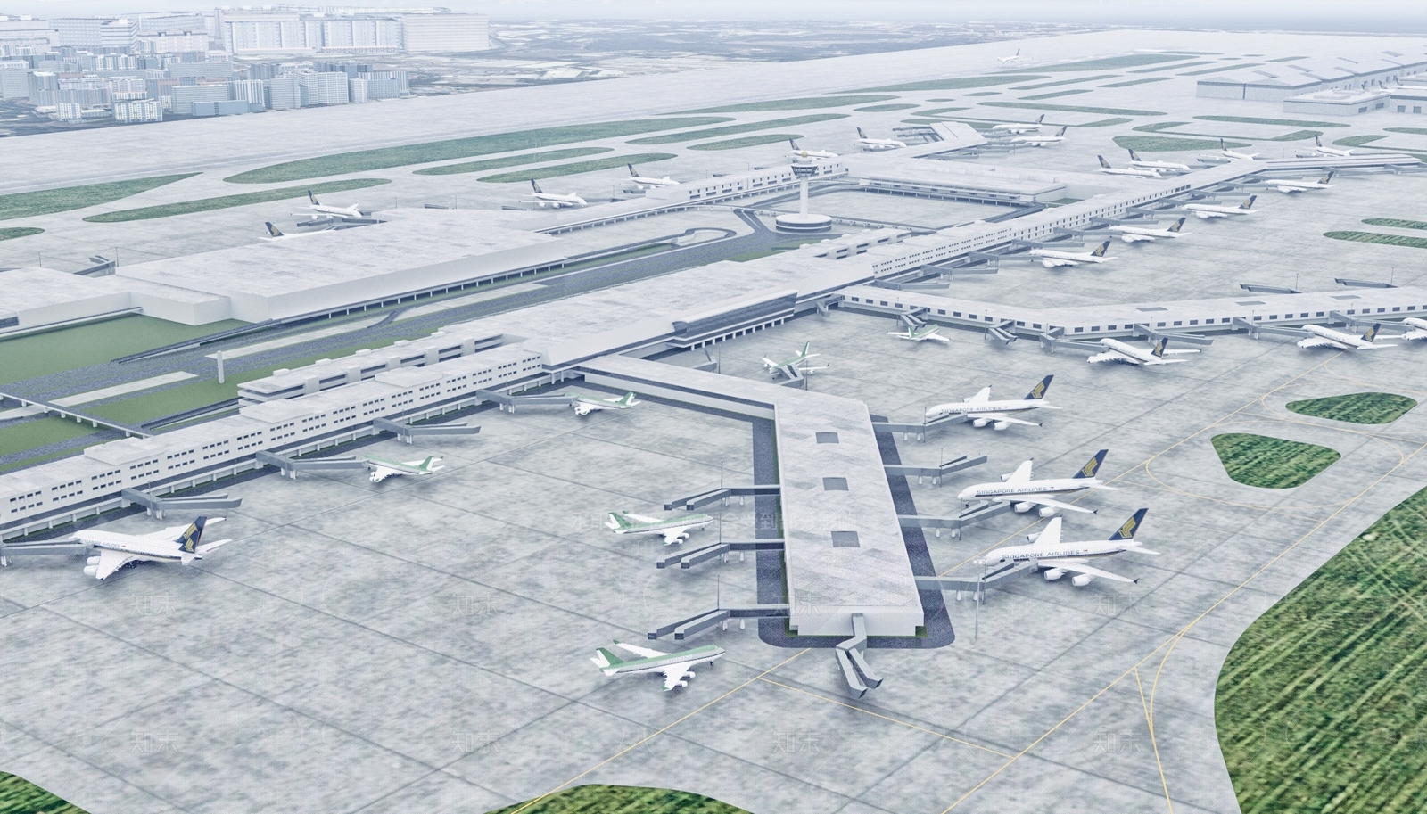 现代机场3D模型下载【ID:1157692240】