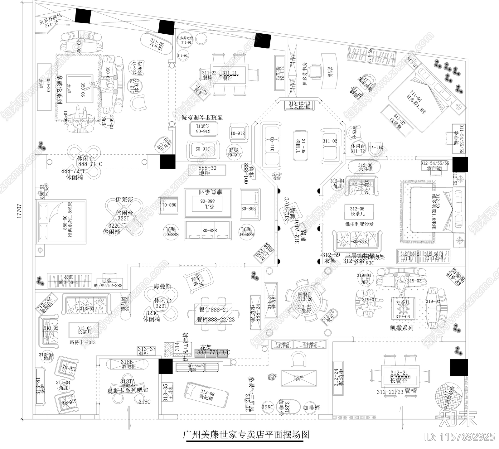 广州吉盛伟邦藤家cad施工图下载【ID:1157692925】