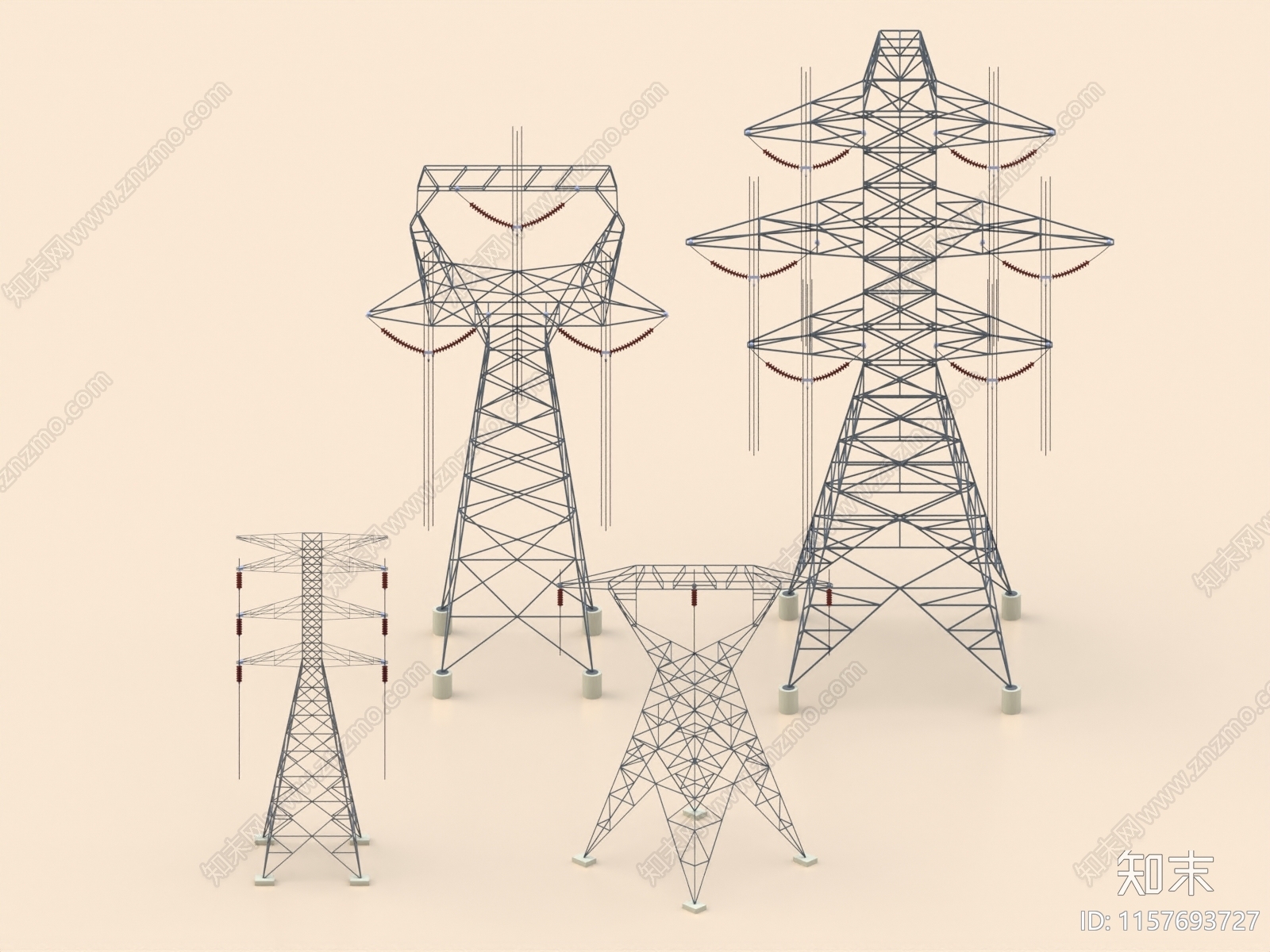 工业风电塔3D模型下载【ID:1157693727】