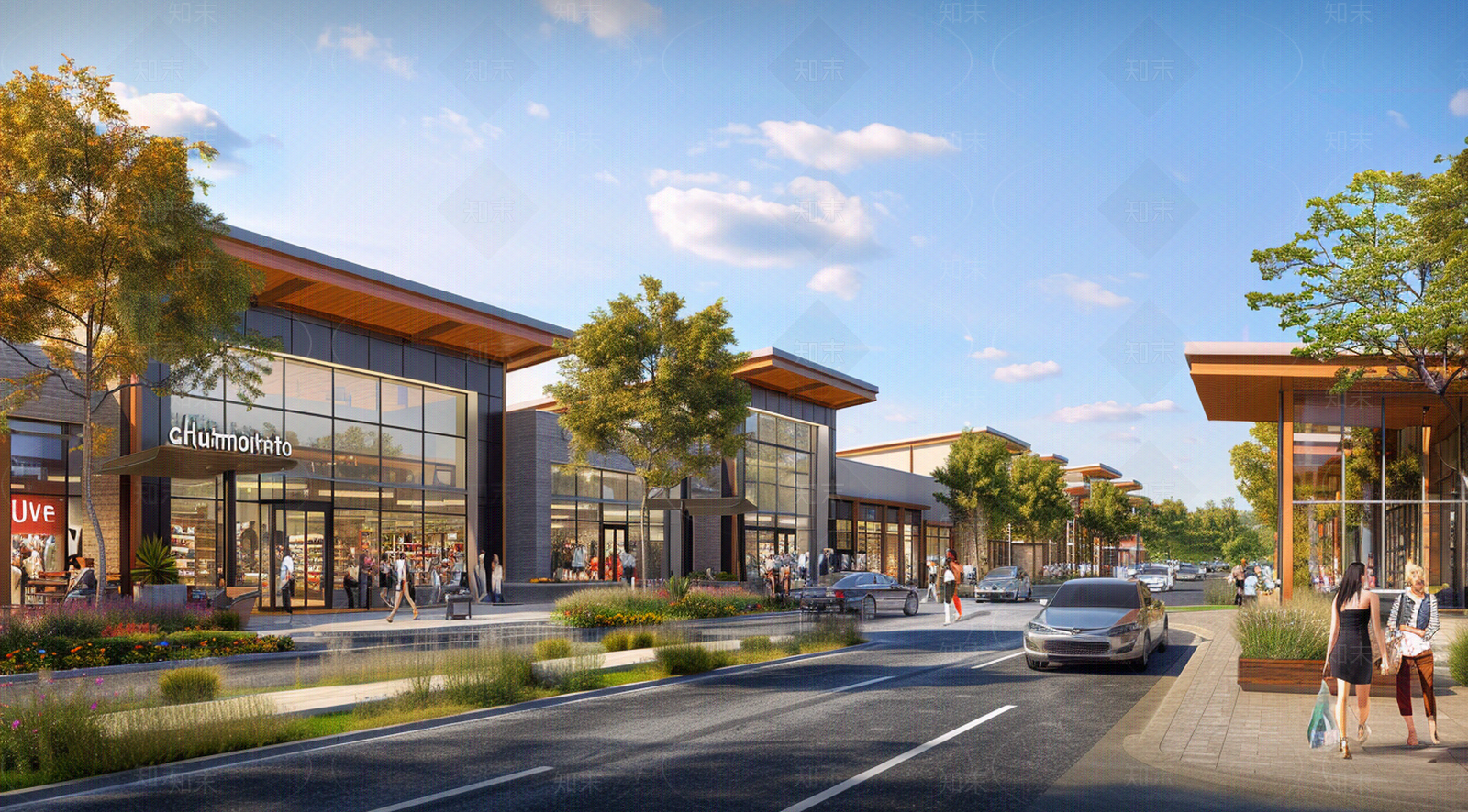 白天低楼层街道外景窗户外景贴图下载【ID:1157699282】