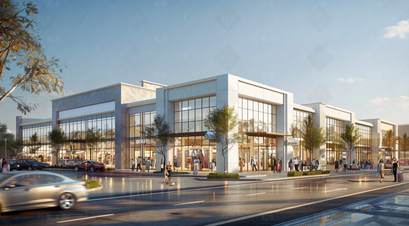 白天低楼层街道外景窗户外景贴图下载【ID:1157699400】