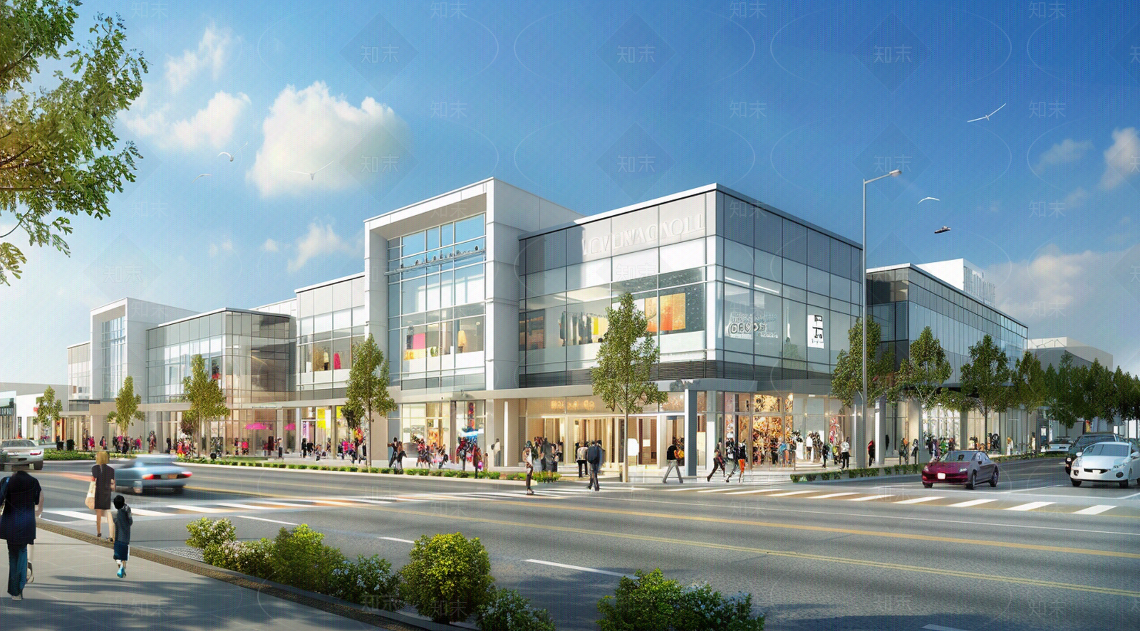 白天低楼层街道外景窗户外景贴图下载【ID:1157699464】