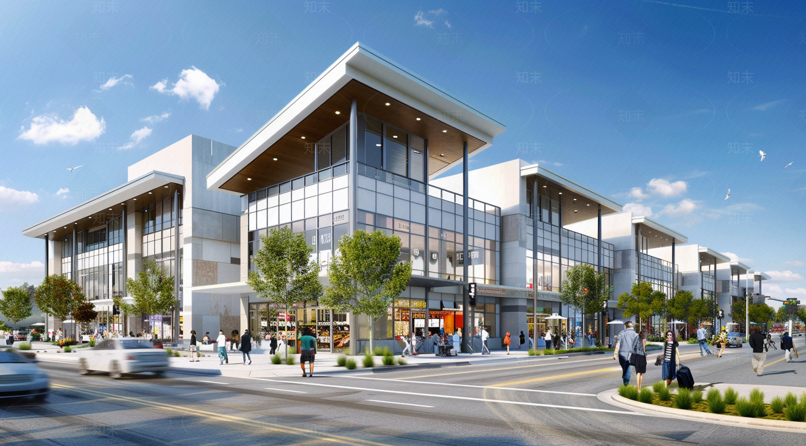 白天低楼层街道外景窗户外景贴图下载【ID:1157699438】