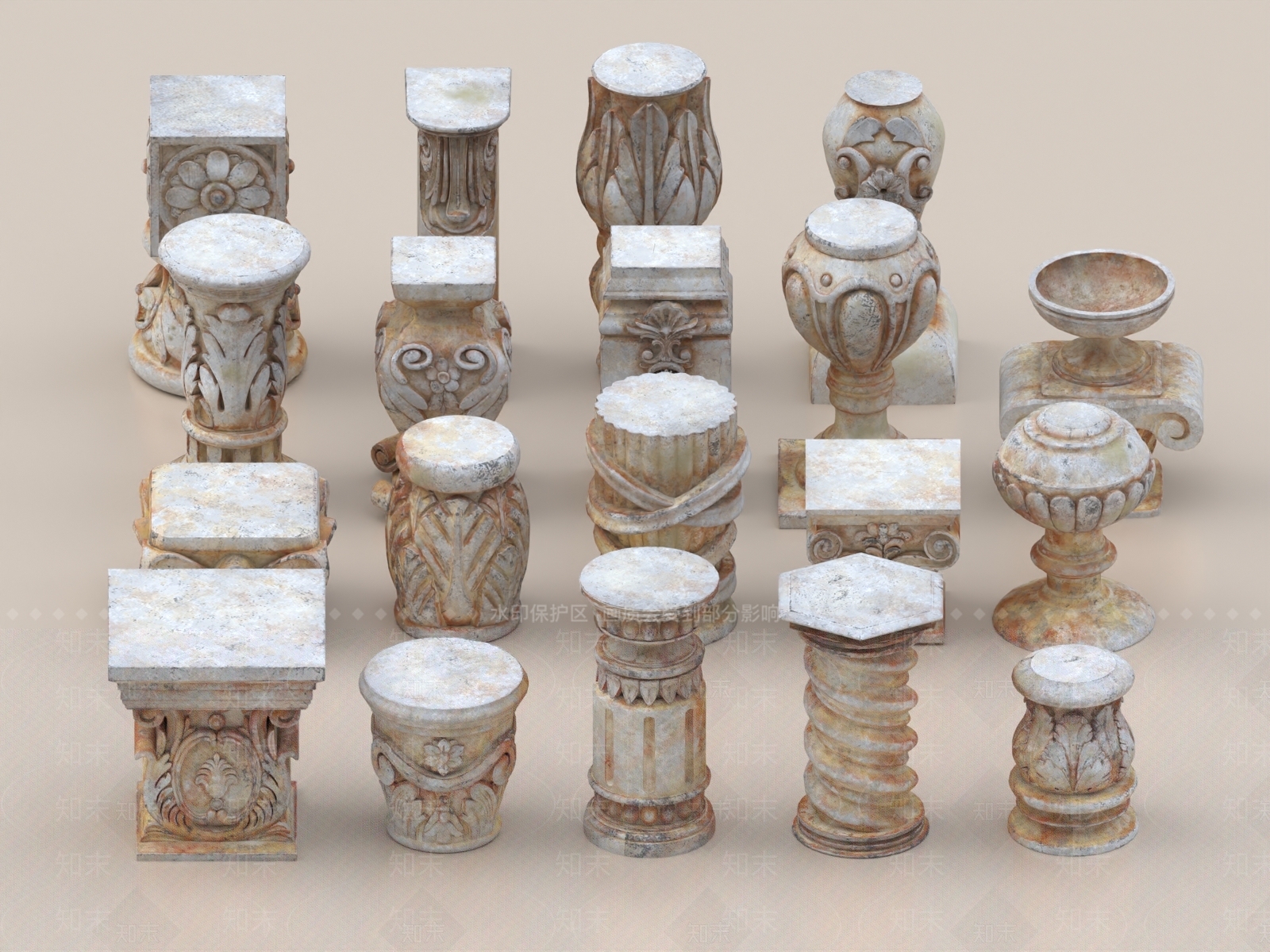 现代石雕3D模型下载【ID:1157702178】