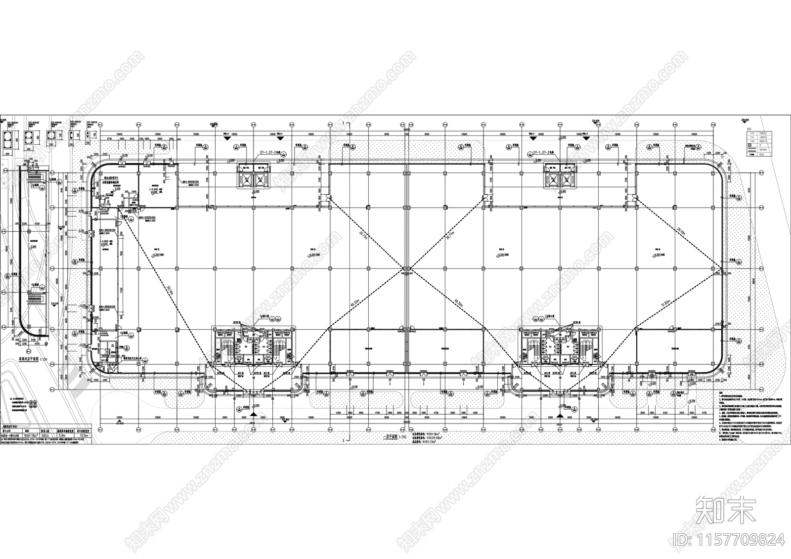 产业园生产用房及配套用房建筑cad施工图下载【ID:1157709824】