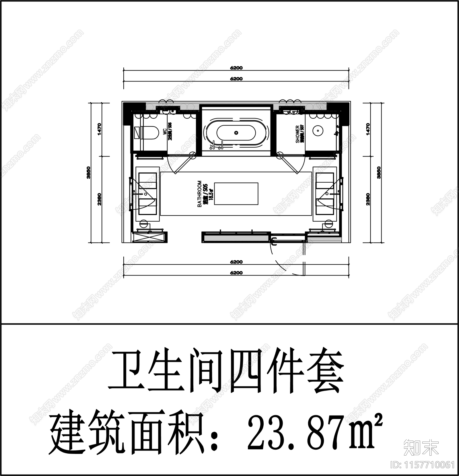 40个卫生间布局方案施工图下载【ID:1157710061】