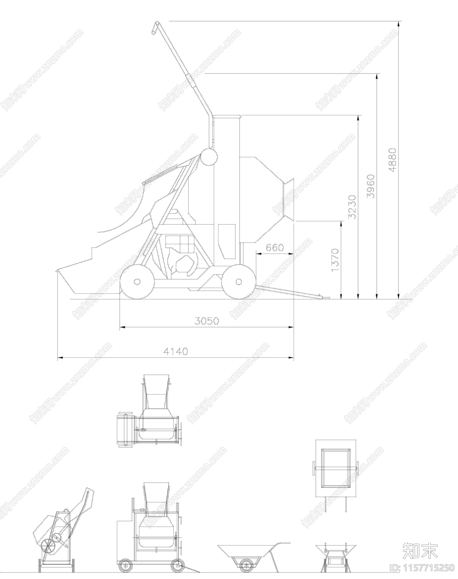 混凝土设备图库cad施工图下载【ID:1157715250】