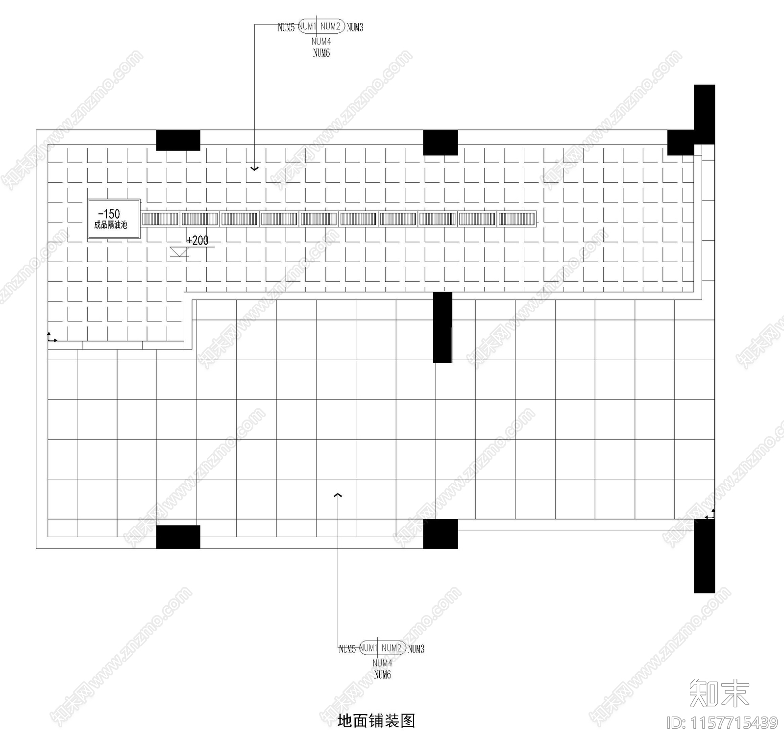 江西粉面店cad施工图下载【ID:1157715439】