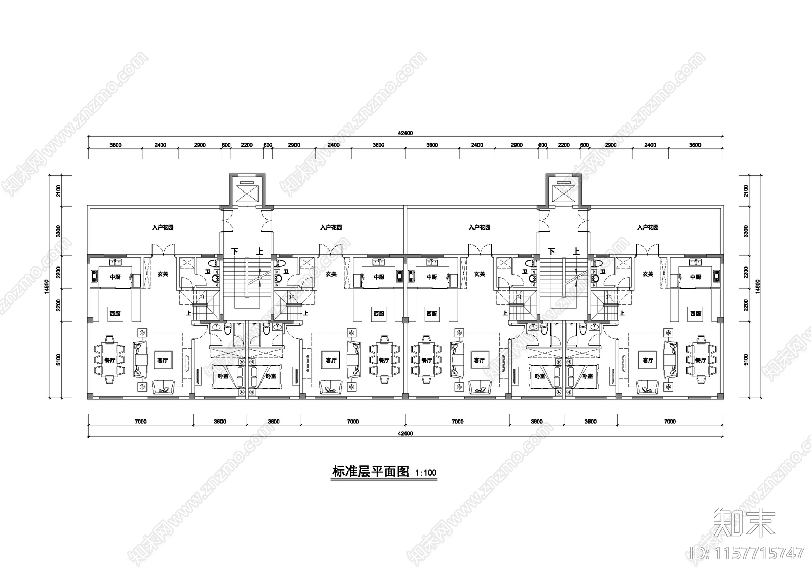 商墅平面图纸施工图下载【ID:1157715747】